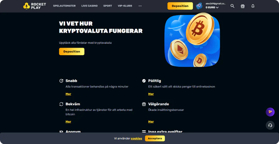 Snabba uttag RocketPlay