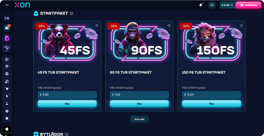 Free spins XON Casino
