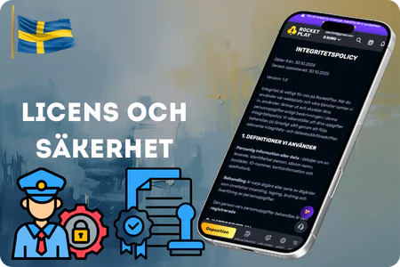 Licens och säkerhet RocketPlay