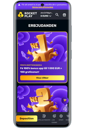 RocketPlay mobil bonusar