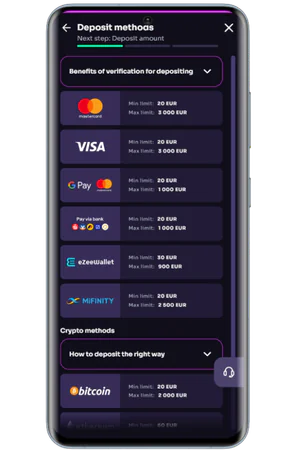 Winspirit mobil insättning