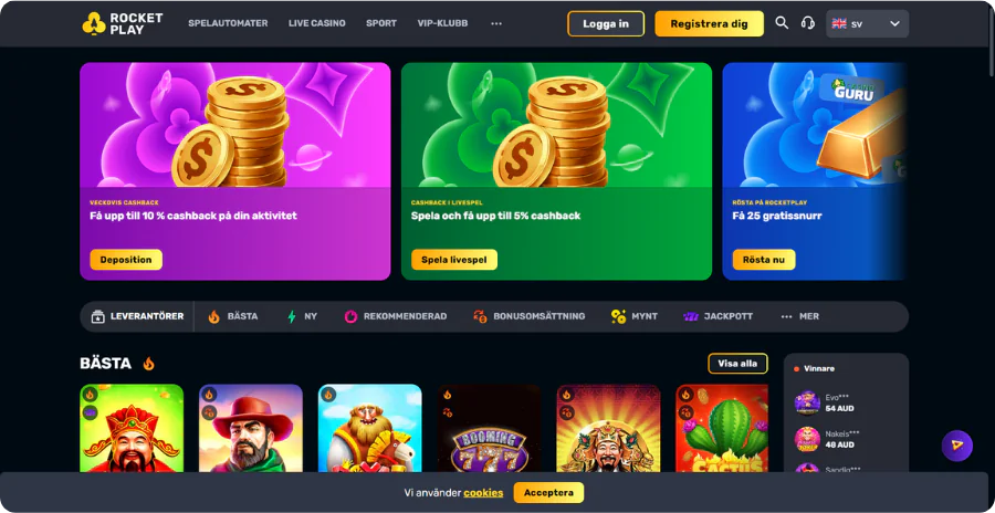Rocketplay alternativ plattform