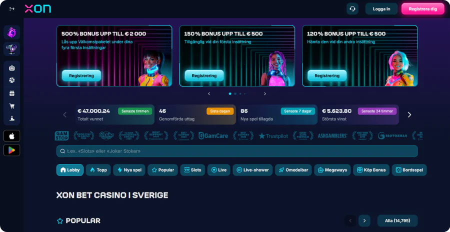 XON Casino välkomstbonusar